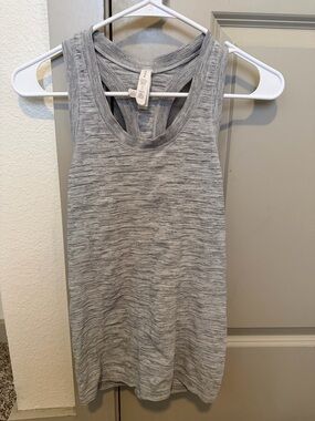 Athleta Racerback Tank Top White Gray size XS